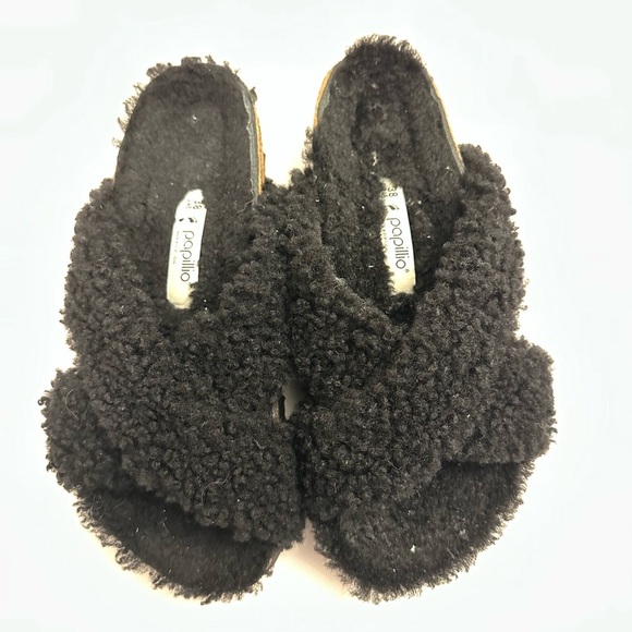 Birkenstock Papillio Daytona Shearling Teddy Platform Two-Strap Sandal Size 38 - Picture 3 of 12